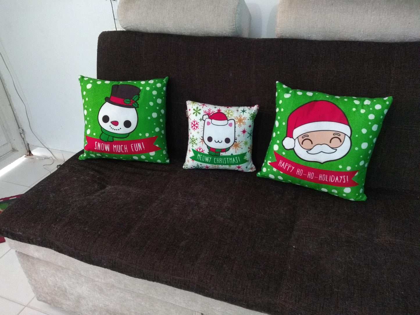 Cojines decorativos navidad gato