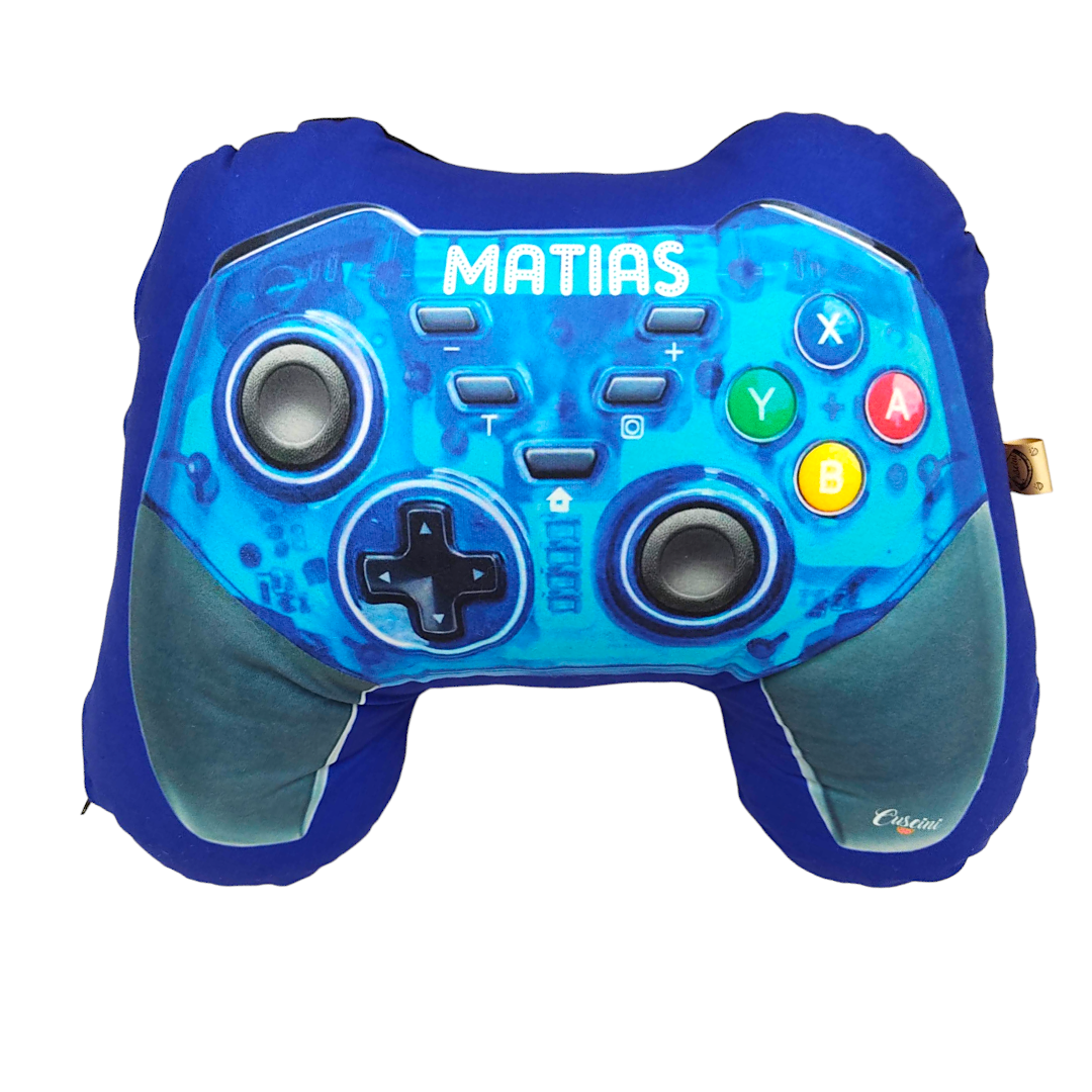 Cojin Forma Control Video juegos Xbox azul transparente