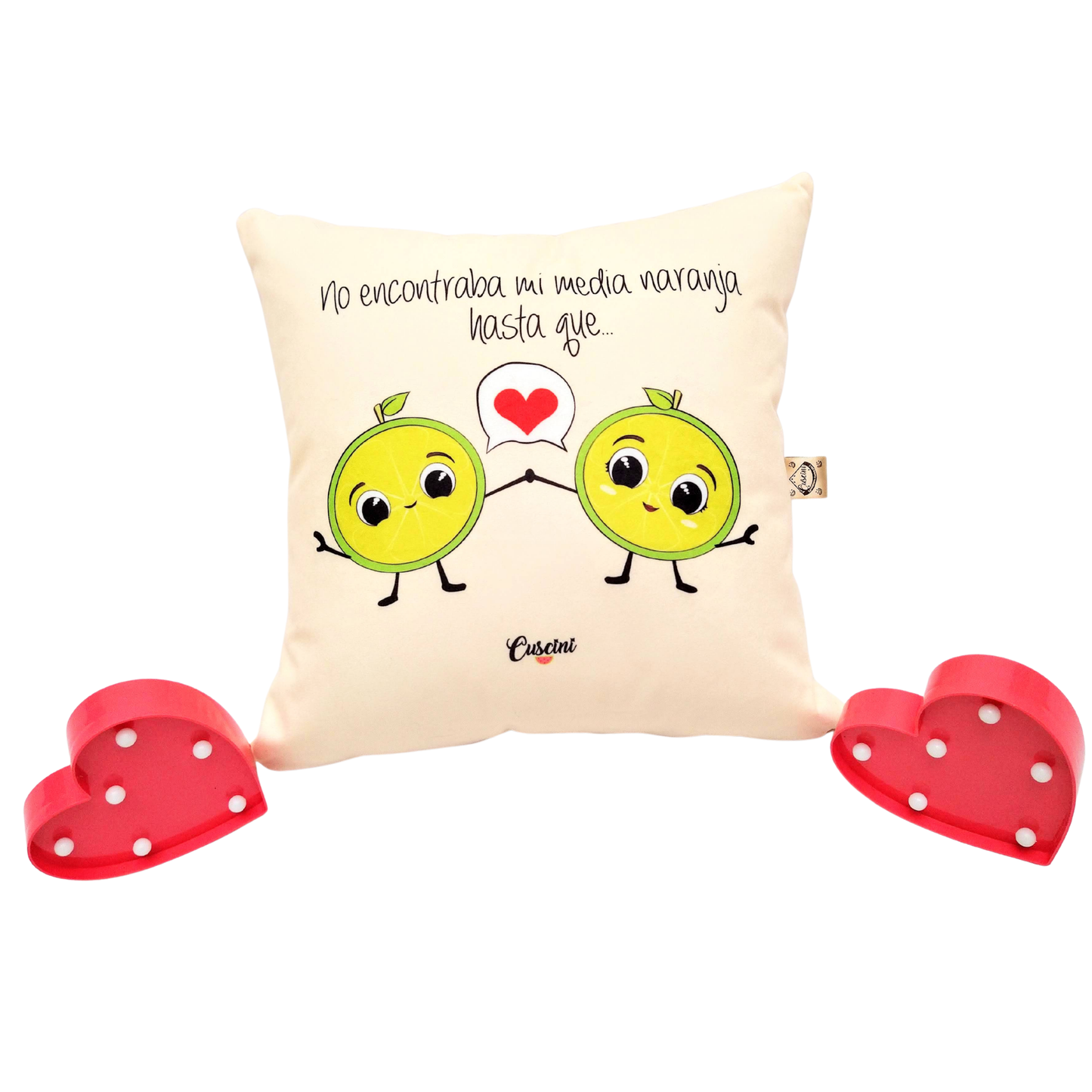 Cojin cuadrado pareja limones