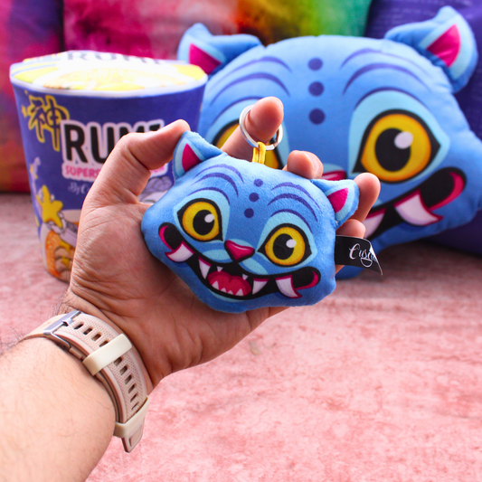 Cojín Gato Azul Derpy Tiger Guerreras Kpop