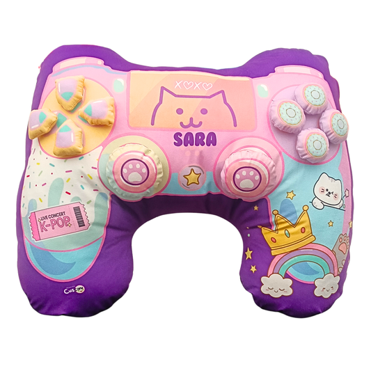 Cojin gamer Forma Control Video juegos dulces, gaticos y kawaii