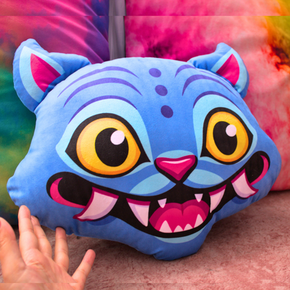 Cojín Gato Azul Derpy Tiger Guerreras Kpop