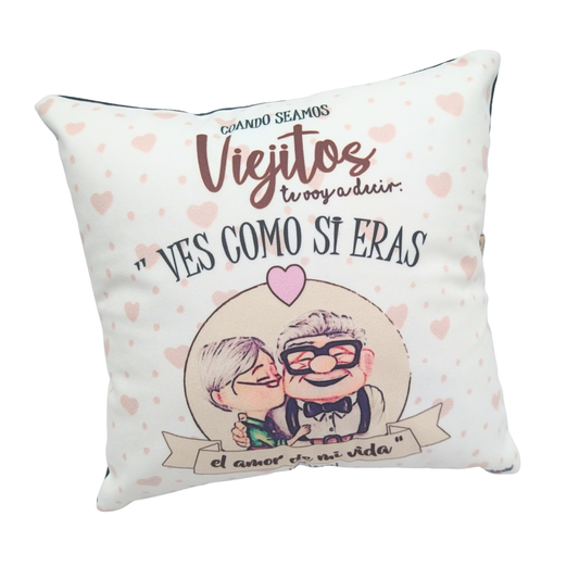 Cojin cuadrado pareja Viejitos