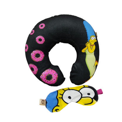 Cuello de Viaje con tapaojos Marge o Homero