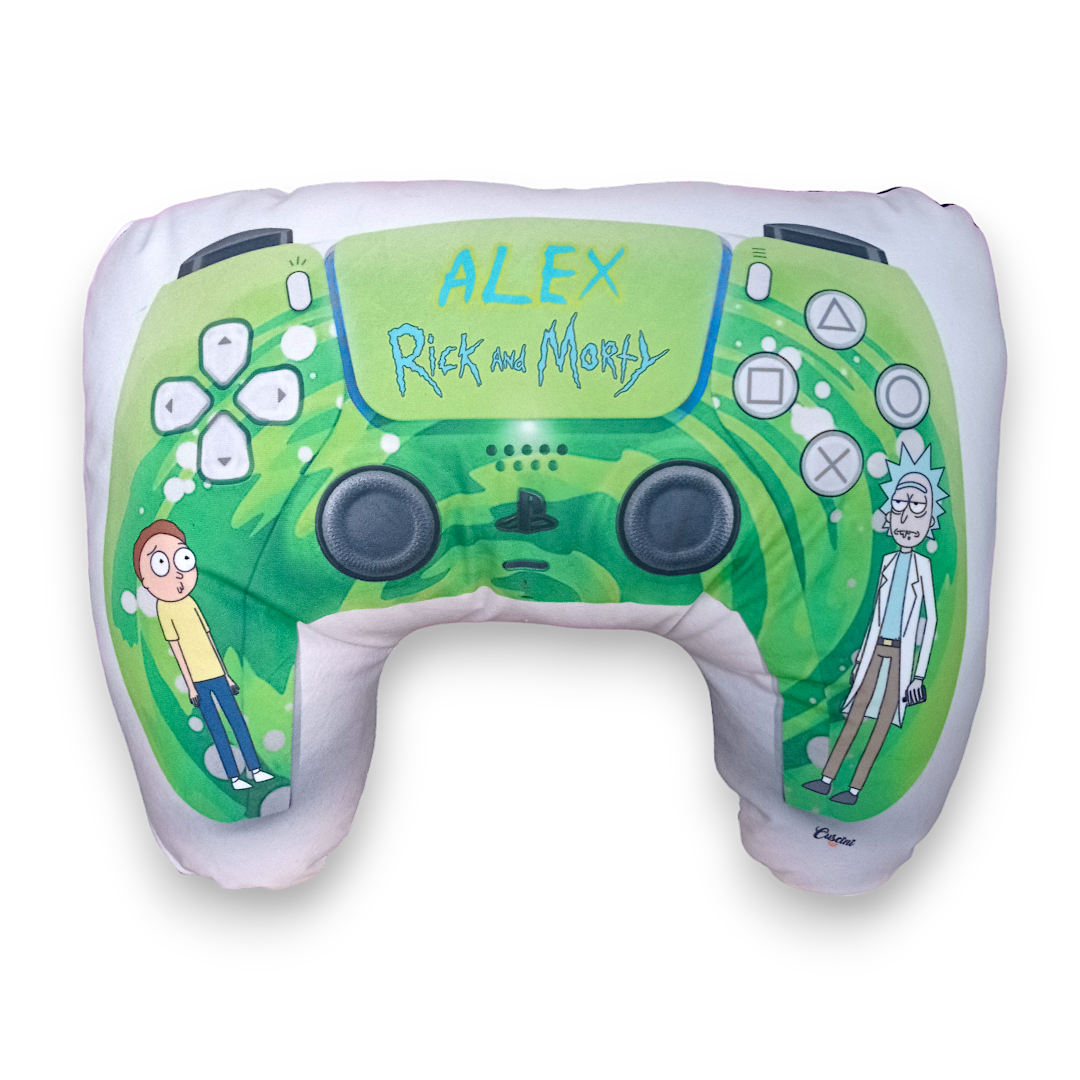 Cojin Forma Control Video juegos play 5 Rick and Morty