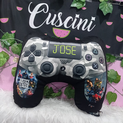 Cojin gamer Forma Control Video juegos militar gris Liga de la Justicia