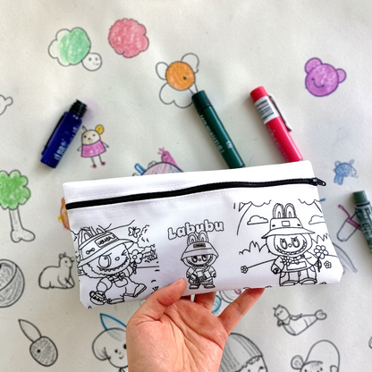 1 Cartuchera para pintar con 12 plumones