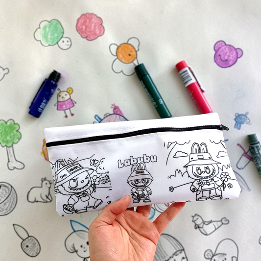 1 Cartuchera para pintar con 12 plumones