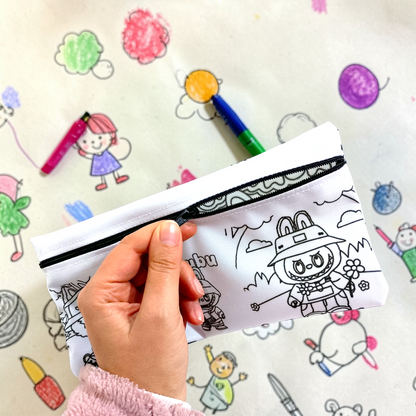 1 Cartuchera para pintar con 12 plumones